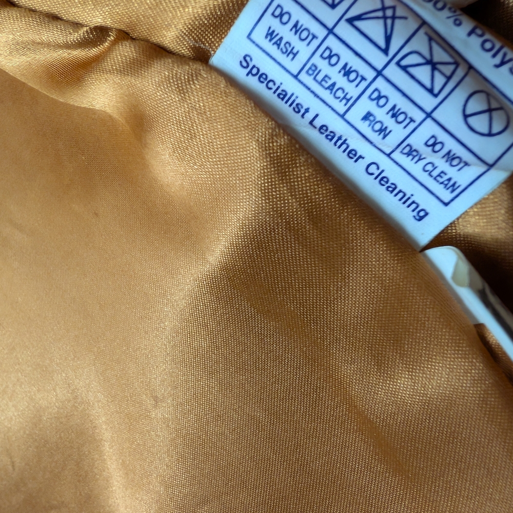 Vintage University Of Texas Co- op Women Burnt Orange Leather Blazer Size XS - Picture 7 of 10